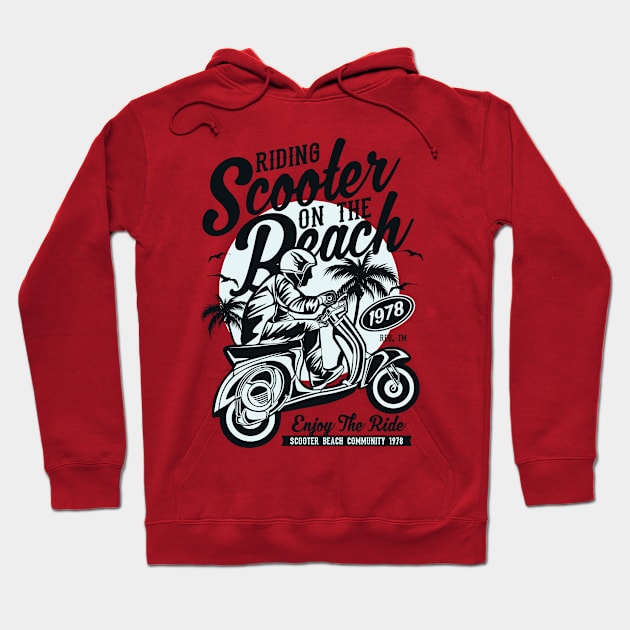 Riding Scooter Hoodie by PaunLiviu